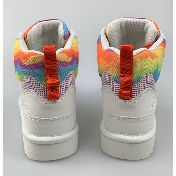 NIB UGG Highland Hi Cali Collage Shoes In White Size 8.5 - Picture 7 of 12